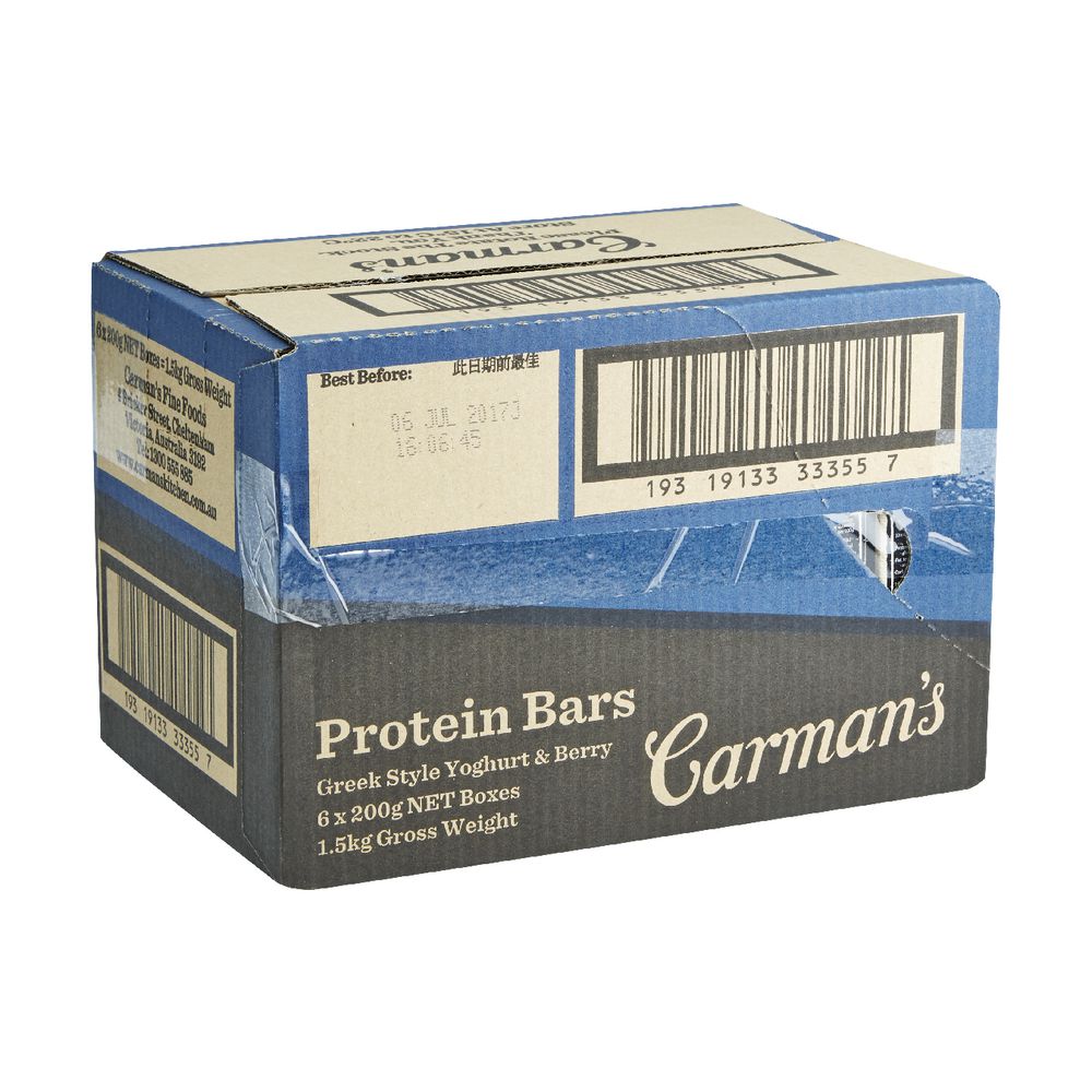 Carman's Protein Bar Greek Yoghurt and Berry 30 Pack